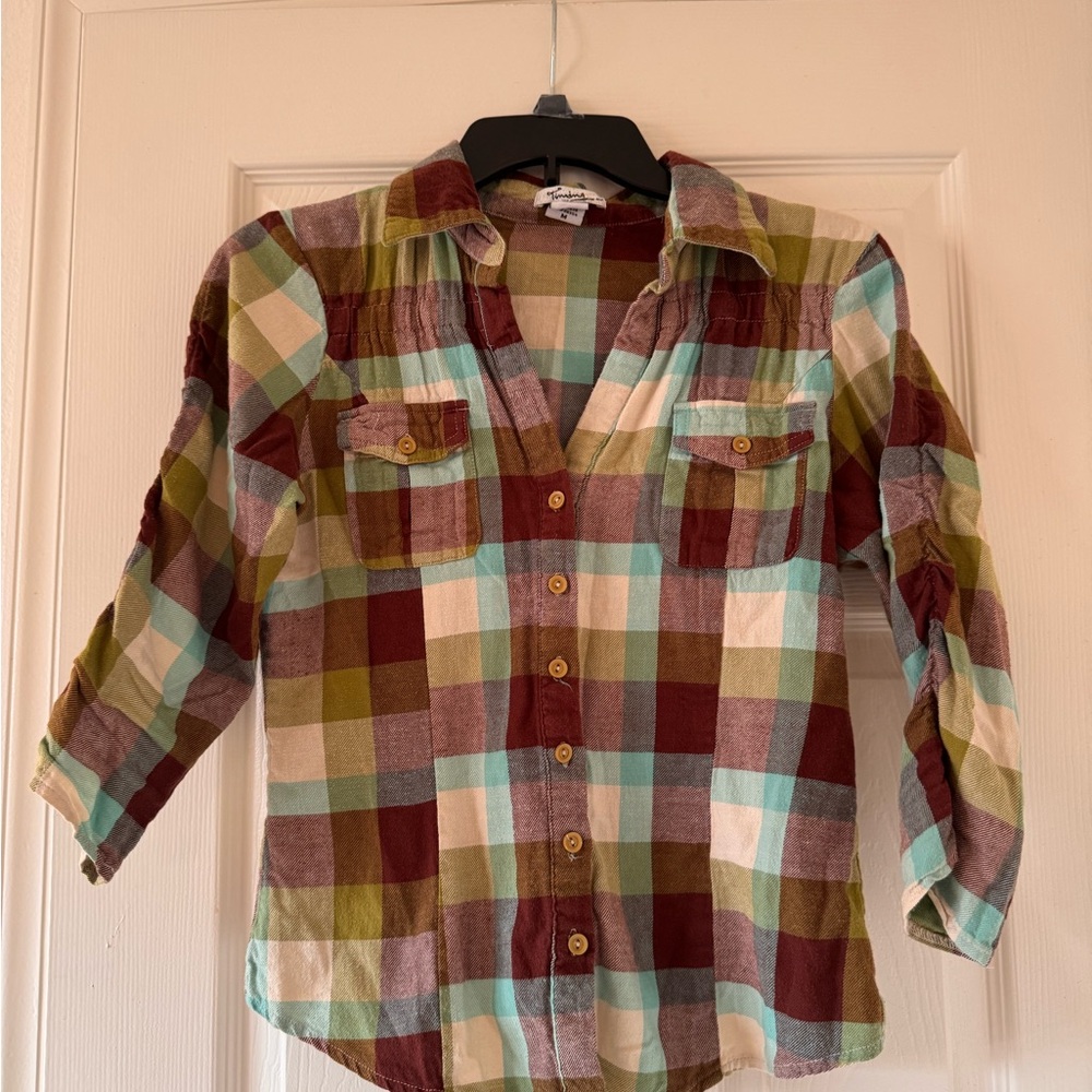 Timing Multicolor Plaid Button Down Shirt